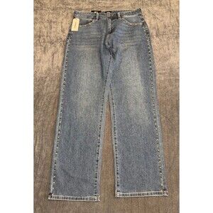 NWT Express Embellished Jeans Women's 10 Blue Denim Straight-Leg Casual 5-Pocket